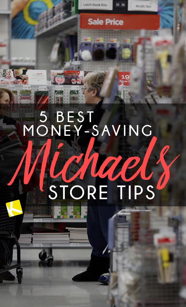 two people shopping in a store with the text 3 best money saving michael's stores