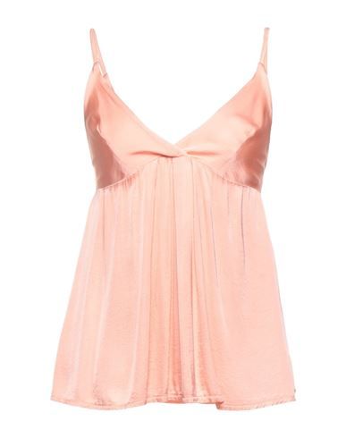 Satin No appliqués Solid color Deep neckline Sleeveless No pockets Deep Neckline, Online Tops, Apricot, Clothing And Shoes, Top Shirt, Solid Color, Womens Tops, Satin, Mini Dress