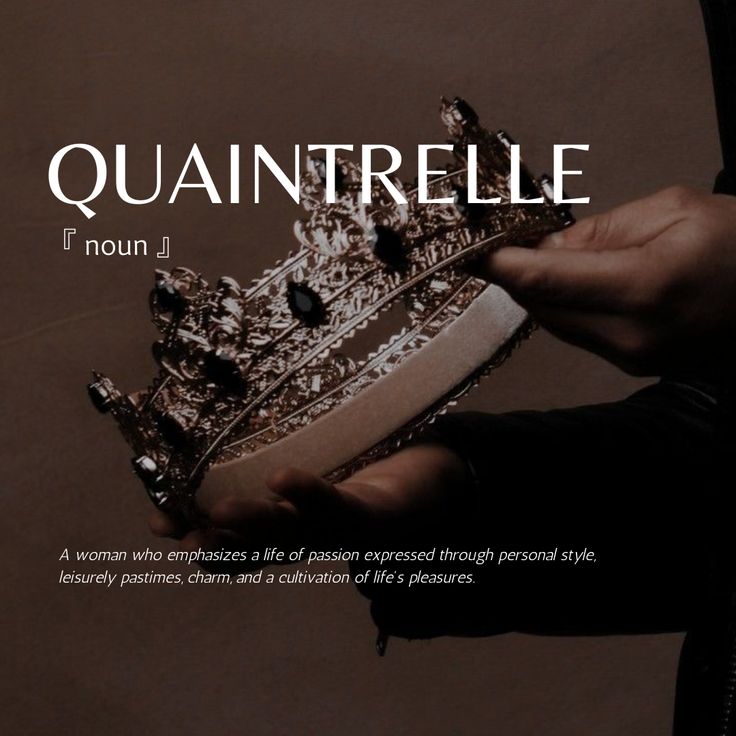 a person holding a tiara in their hand with the words quanntreelle on it