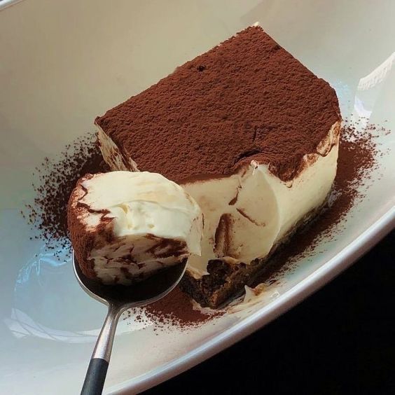 a piece of chocolate cake with ice cream on top