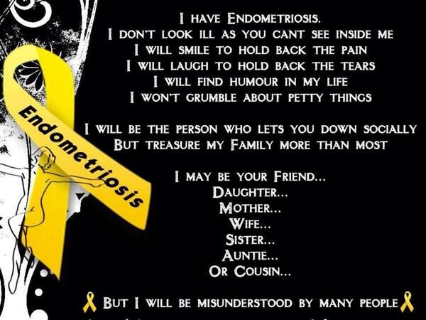 Living with endo... no one will understand unless you live with it. People may think they understand but there is no way for them to really get it.... Polycystic Ovarian Syndrome, Pelvic Pain, Yellow Ribbon, Invisible Illness, Chronic Illness, Many People, Chronic Pain, The Words, Ribbon