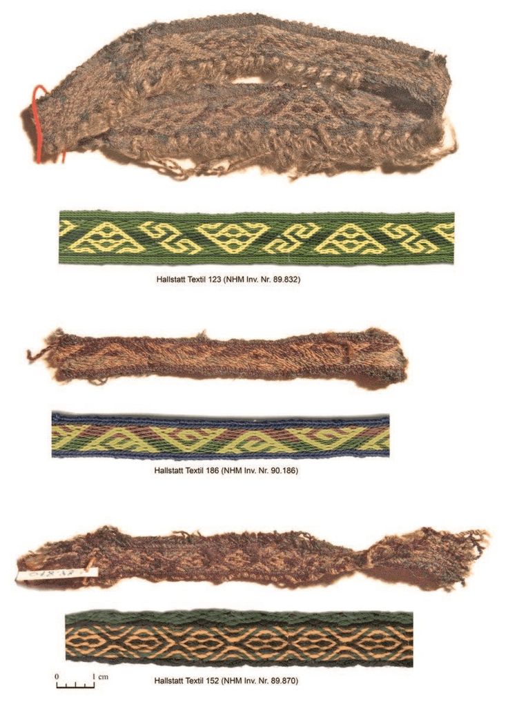 four different types of braids are shown in three rows, one is brown and the other is green