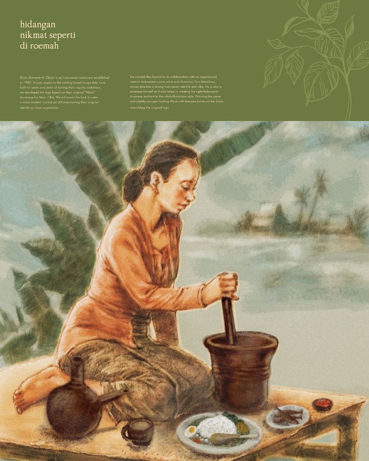 a woman sitting on top of a wooden table next to a pot and pan filled with food