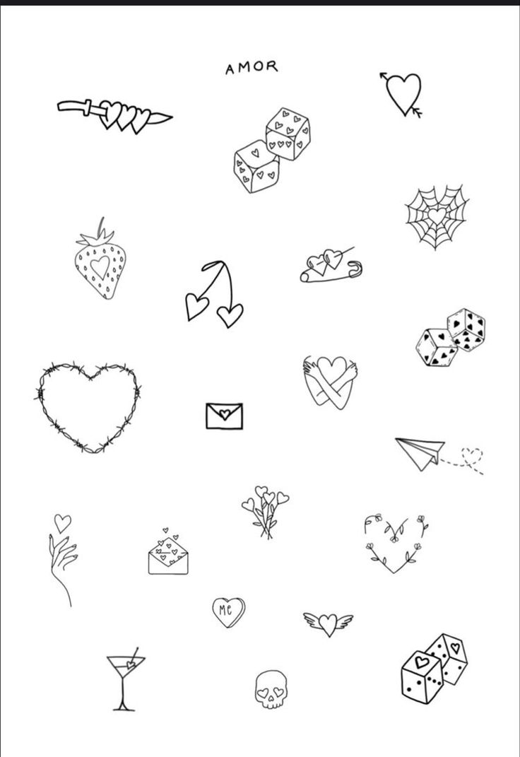 some different types of tattoos on a white background