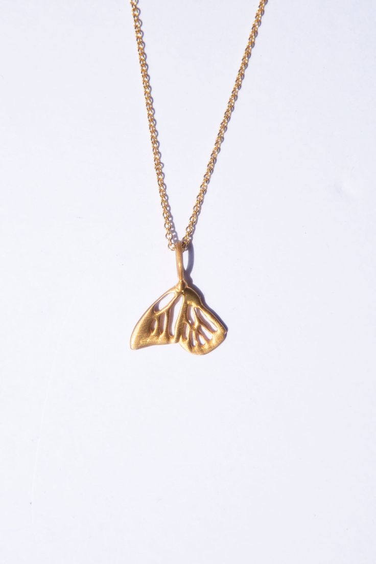 "Half a wing to move and dance, open work between the veins to catch the light. The Monarch Collection- designed and inspired after the monarch butterfly, specifically the female butterfly as the veins in her wings are thicker. 18 karat gold plated brass wing on a gold filled chain model wears a 16\" chain" Rustic Bathroom Designs, A Wing, The Monarch, Urn Necklaces, Wing Necklace, Leaf Ring, Cute Little Things, Monarch Butterfly, Butterfly Pendant