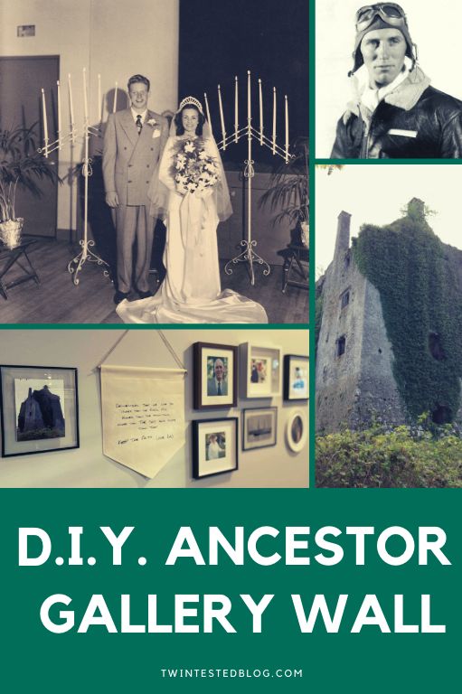 the cover of d i y ancestor gallery wall