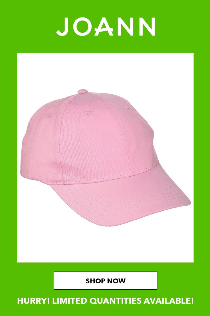 Make the Cap  -  Pink a part of your accessories. This hat sports a lovely pink shade and is waiting for your artistic touch. Embellish it with an applique, sequins or fabric flowers to give it an extra dose of visual charm. You can also gift the finished version to a little sports star.Dimensions: 11 x 8 x 9 inches Pink Hats For Spring Sports Events, Pink Sports Cap, Pink Sports Visor Baseball Cap, Pink Hat For Sports Events, One Size, Pink Hat For Sports Events, One Size Fits Most, Pink Flat Bill Sports Hat, Pink Sports Event Hat, Pink Baseball Cap For Summer Sports, Pink Summer Sports Baseball Cap