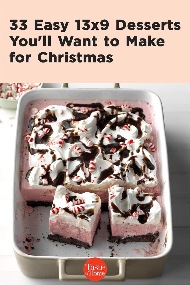 a white plate topped with desserts covered in frosting and peppermint slices