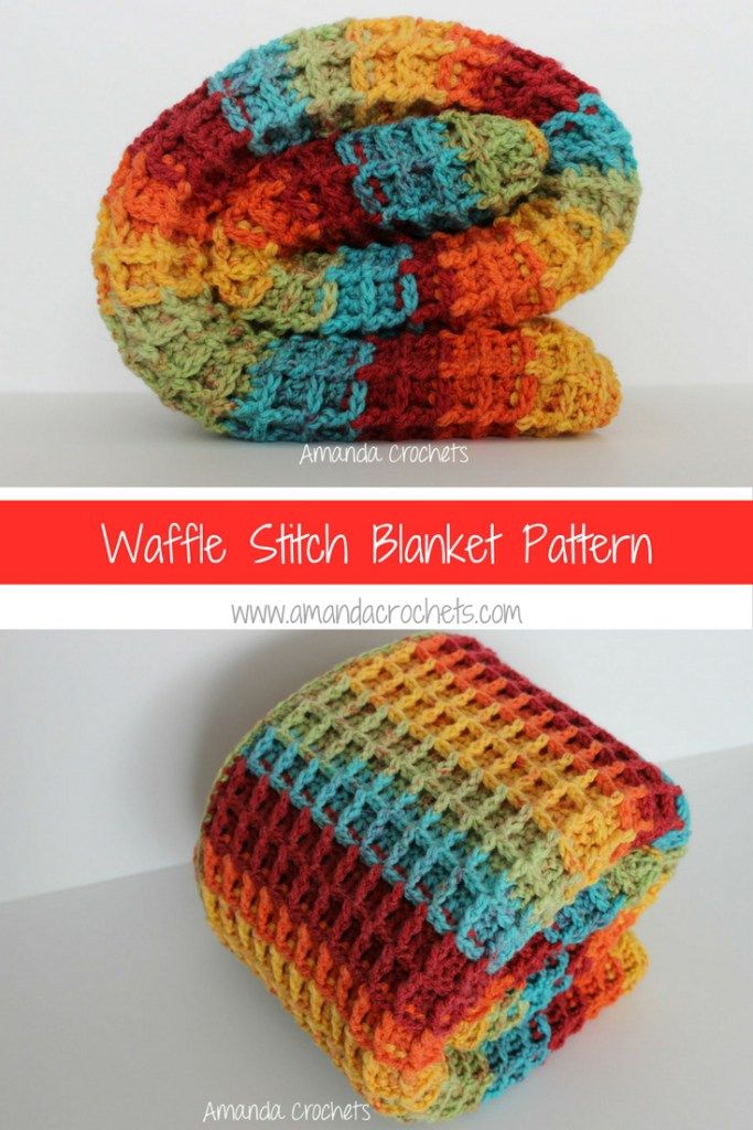 crocheted dishcloths are stacked on top of each other in different colors