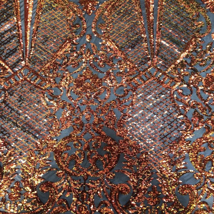 Orange Iridescent Chantal Deluxe Sequin Fabric - Fashion Fabrics LLC Wedding Dress Sequin, Sequin Appliques, Butterfly Top, Bridal Fabric, Sequin Design, Table Skirt, Textile Company, Sequin Fabric, Computer Screen