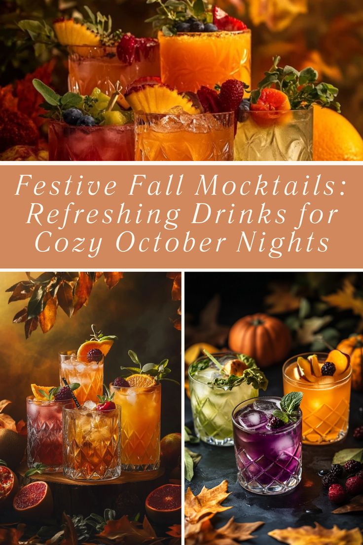 festive fall cocktails refreshing drinks for cozy october nights