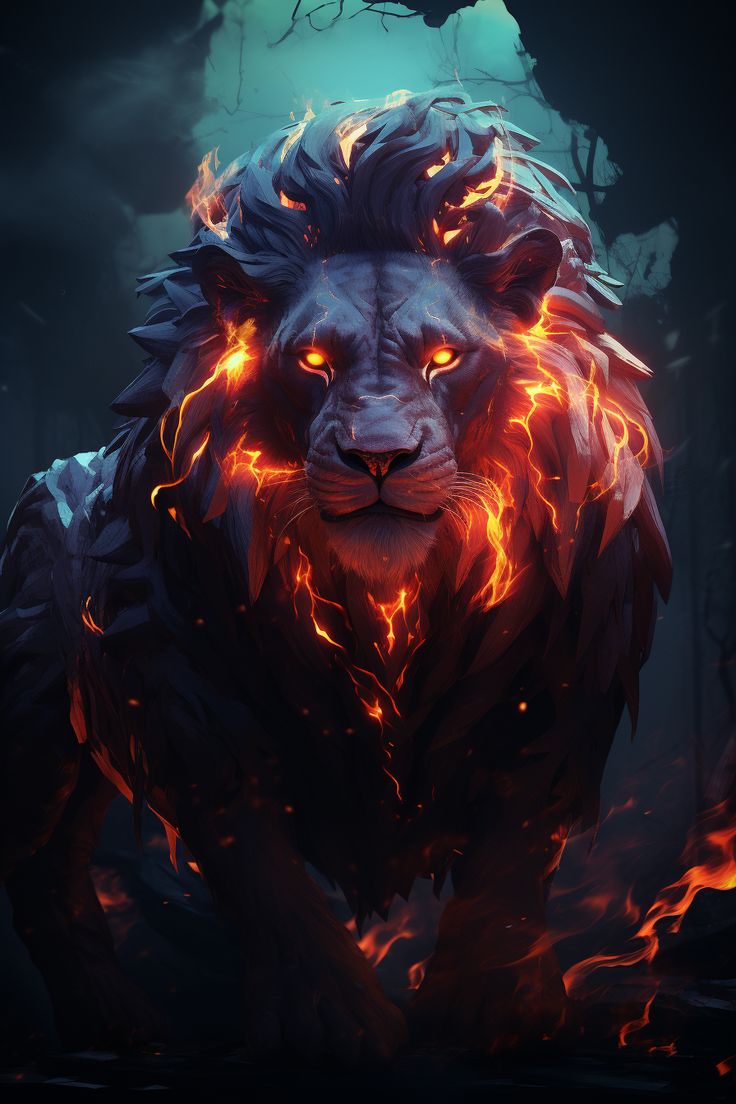 Black Lion as power of creation made from fire Mythical Lion, Fire Lion, Lion Artwork, Genetic Engineering, Black Lion, Epiphany, Genetic, Big Cats, Lion