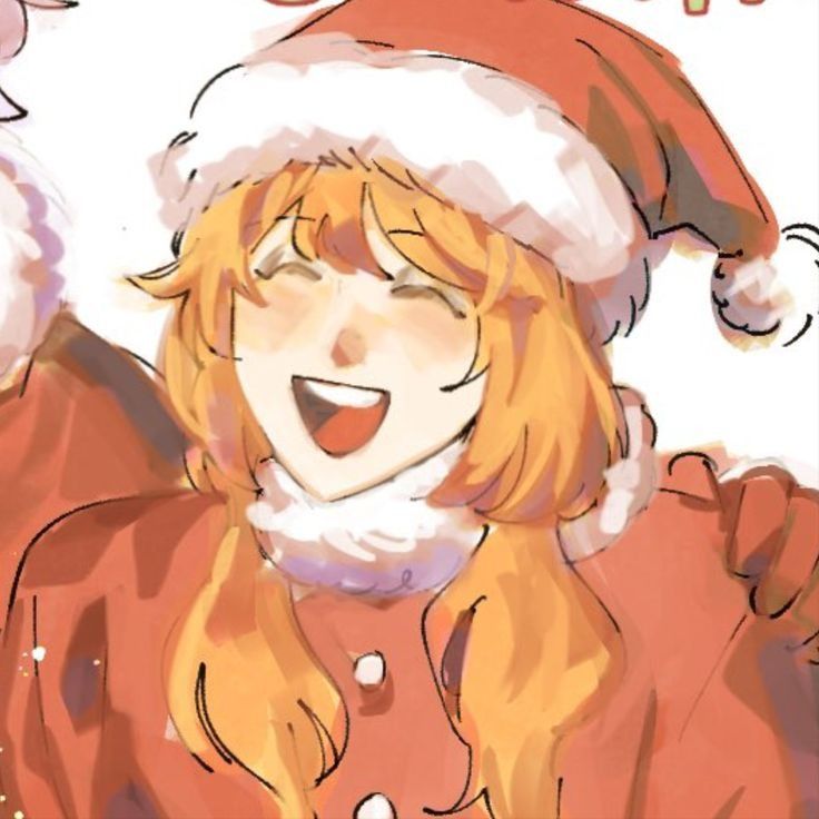 a woman wearing a santa hat and smiling