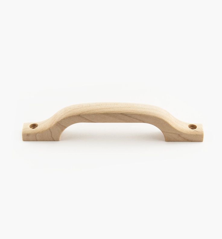 a wooden handle on a white background