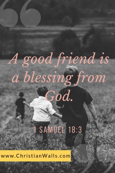 two children holding hands with the words, a good friend is ablesing from god