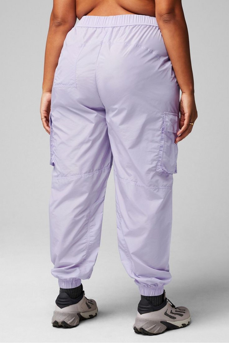 Lightweight Cargo Jogger Fabletics purple female Activewear >> Womens >> Bottoms >> Pants & Joggers >> Joggers plus Everyday External Pocket Faux Snap, Female Activewear, Parachute Pant, Activewear Fashion, Cargo Joggers, Nylon Fabric, Active Wear For Women, Bottoms Pants, Womens Bottoms