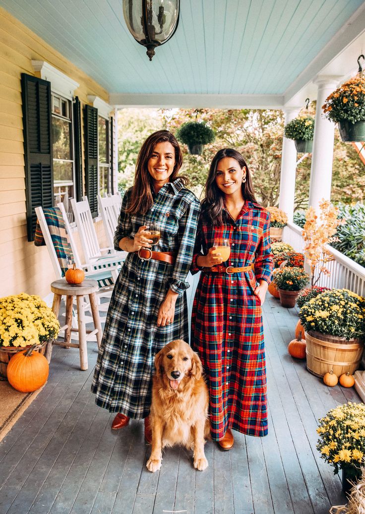 The most all-American, leaf falling, fire crackling, acorn popping, apple picking, pumpkin spicing, turkey roasting, eggnog nogging, coziest cabin, road trip tripping flannel of all. Prepare to hibernate.  Our Cozy Cabin Flannel dresses are washed with a special process to preshrink them and make them buttery soft in order to ensure that this will be your favorite Fall dress for years to come. We've revised the fit this year to add a touch of length to the skirt and to make sure the dress fits just perfectly.  Product Details:  Long sleeved belted dress 100% flannel cotton with a weight of 4.5 oz Buttoned Placket Machine wash cold Imported Flannel And Midi Dress, Plaid Flannel And Striped Family Photi, Flannel And Leggings Bridesmaids, Flannel Dress 2022, Flannel Dresses, Turkey Roasting, Kiel James Patrick, Monogram Outfit, James Patrick