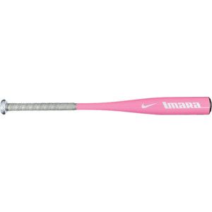 a pink baseball bat on a white background