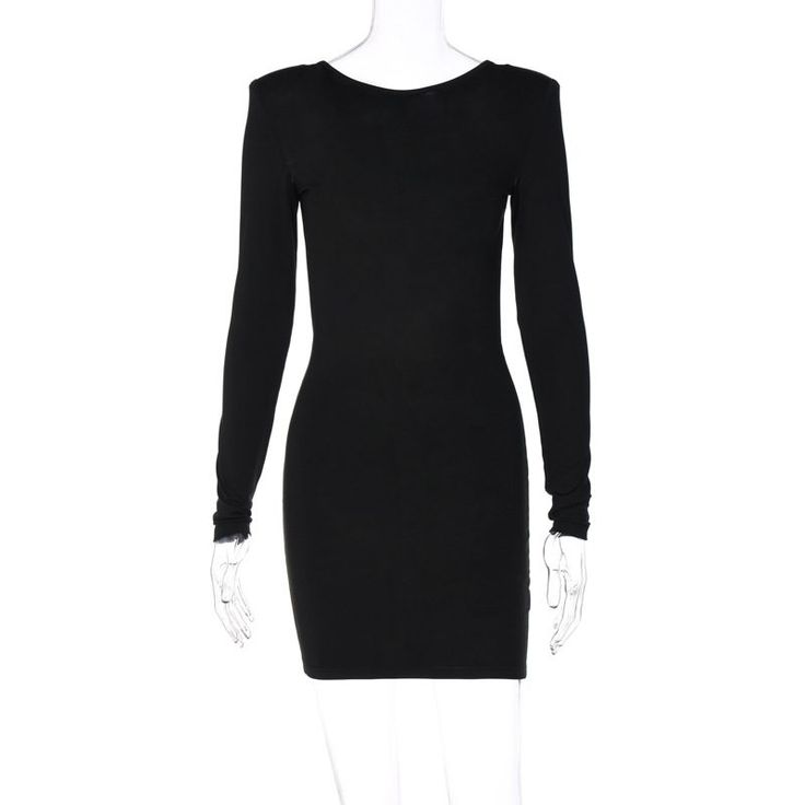 F00153205-104 Sleek Mini Dress For Spring, Sleek Spring Mini Dress, Black Slim Fit Knee-length Mini Dress, Black Slim Fit Mini Dress, Knee-length, Casual Slim Fit Black Dress, Black Long Sleeve Mini Dress For Going Out, Black Slim Fit Knee-length Bodycon Dress, Sleek Mini Length Bodycon Dress For Spring, Sleek Solid Color Mini Dress