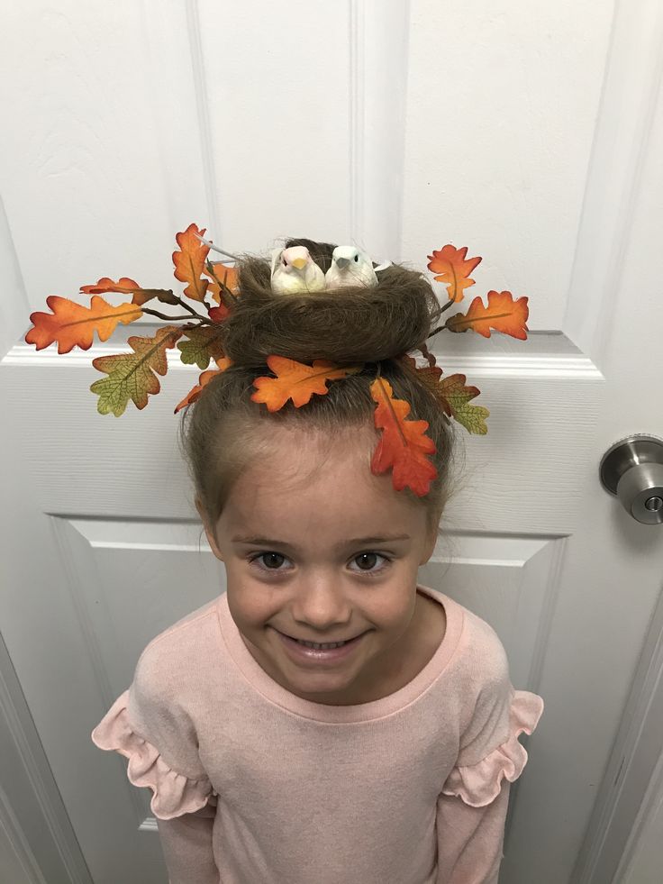 Super fun Bird’s Nest Hair! Crazy Hair For Kids, Bird Nest Hair, Easter Hairstyles For Women, Crazy Hat Day, Hairstyles For Teens, Easter Hairstyles For Kids, Wacky Hair Days, Wacky Hair