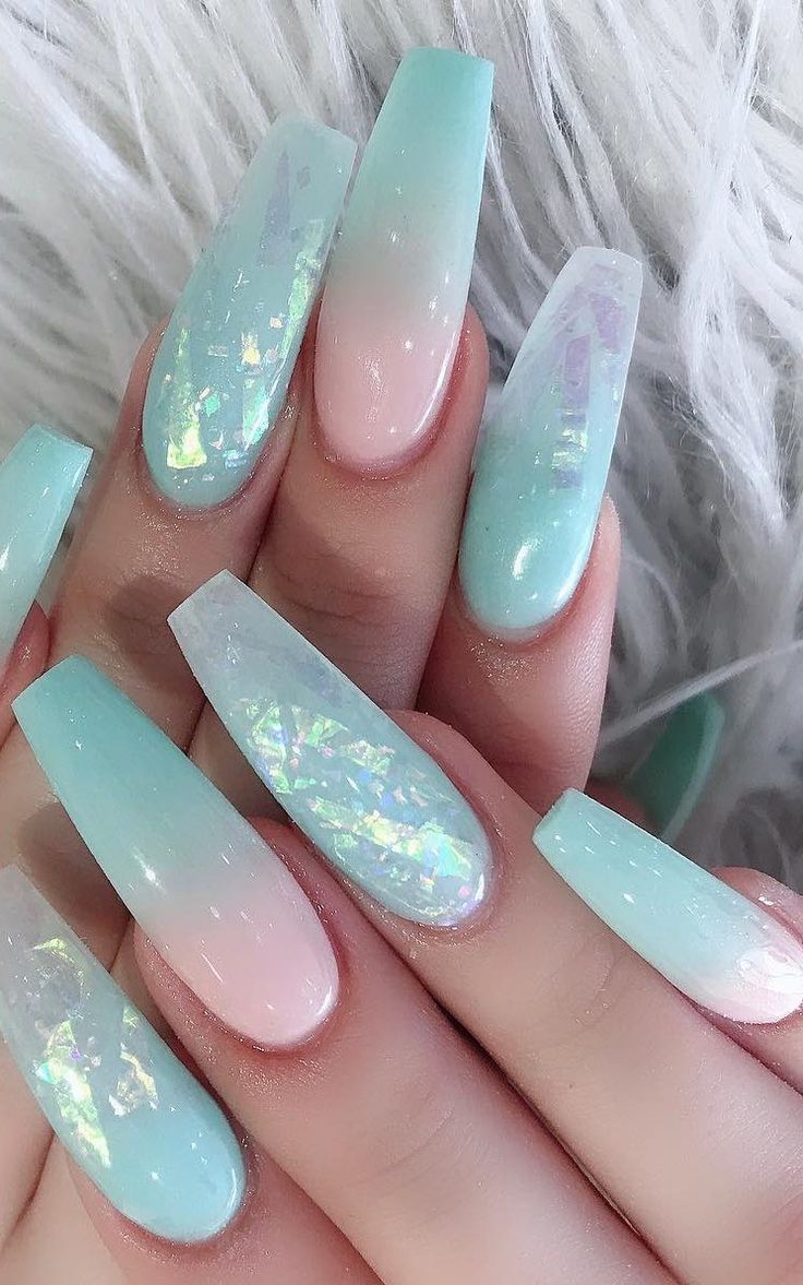 Ombre Nail Art, Ombre Nail Art Designs, Art Designs Ideas, Nails Yellow, Ombre Nail, Blue Acrylic Nails, Cute Acrylic Nail Designs, Ombre Nail Designs, Nail Art Ombre