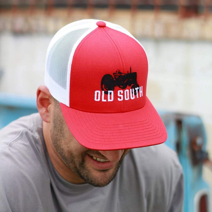 JUST IN! We've got three colors in our new Tractor Hat -- but are you team red or team green? 🚜  #southern #southernstyle #hunting #farm #tractor #johndeer #MasseyFerguson #newholland #caseih #oldsouth #oldsouthapparel - Shop Online at OldSouthApparel.com Summer Trucker Hat With Flat Brim, Flat Brim Trucker Hat For Summer Outdoor, Summer Outdoor Trucker Hat With Flat Brim, Summer Flat Brim Trucker Hat For Outdoor, Country Style Summer Baseball Cap, Casual Curved Brim Snapback Hat For Country Events, Summer Country Style Baseball Cap, Casual Snapback Hat For Summer Country Events, Trucker Hat With Curved Brim For Country Events