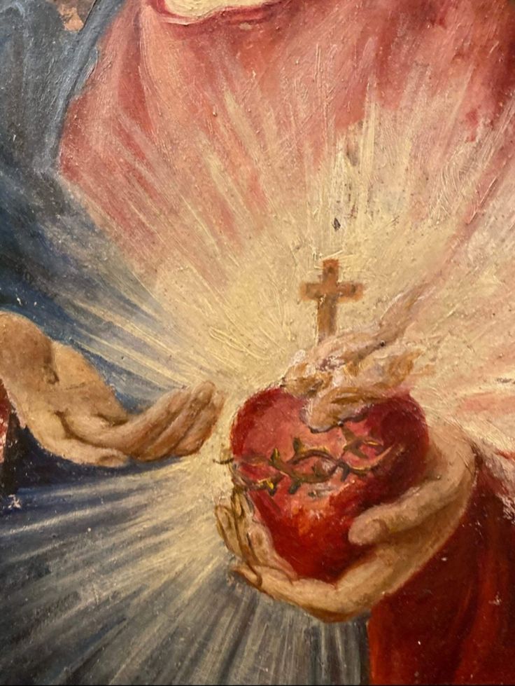 an image of a painting with hands holding a heart