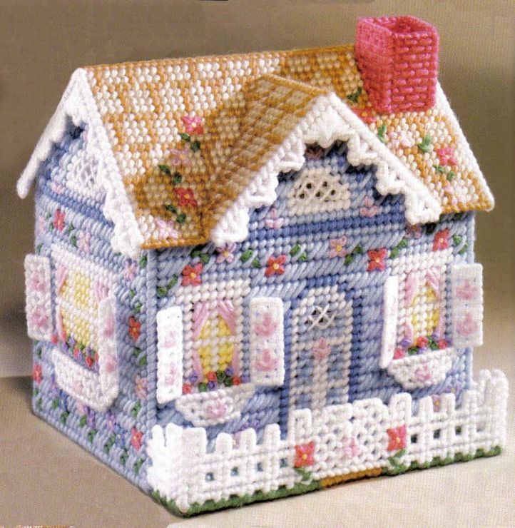 a small house made out of plastic beads