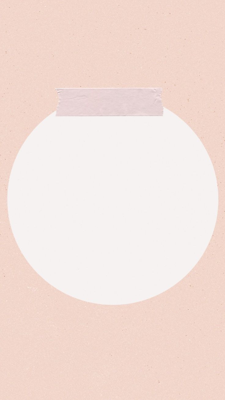 a white circle with a piece of paper sticking out of it's center on a pink background