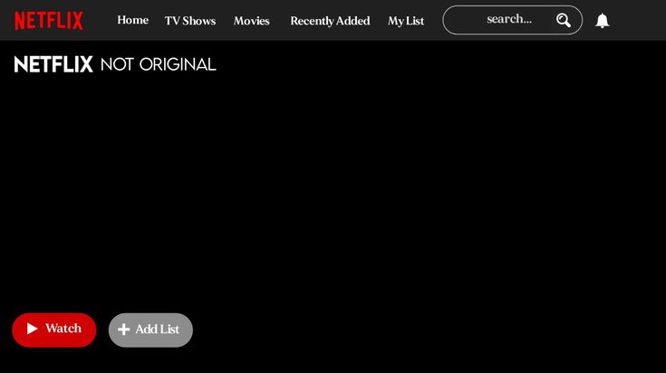 the netflix homepage is shown in red and black