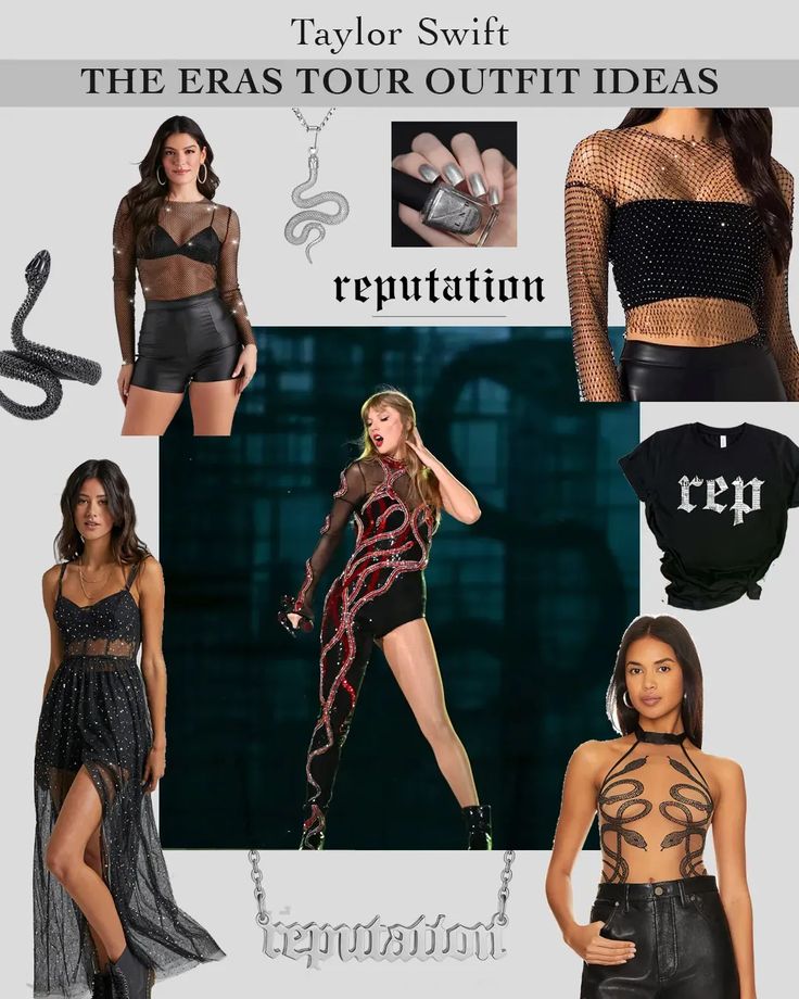 taylor swift's outfits for the tour outfit ideas repuptation is featured in this ad