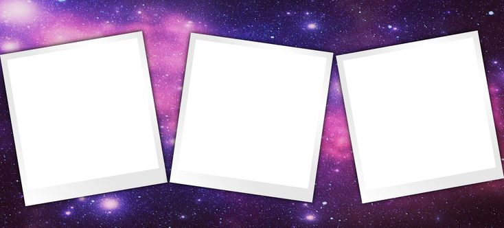 two white frames with space in the background