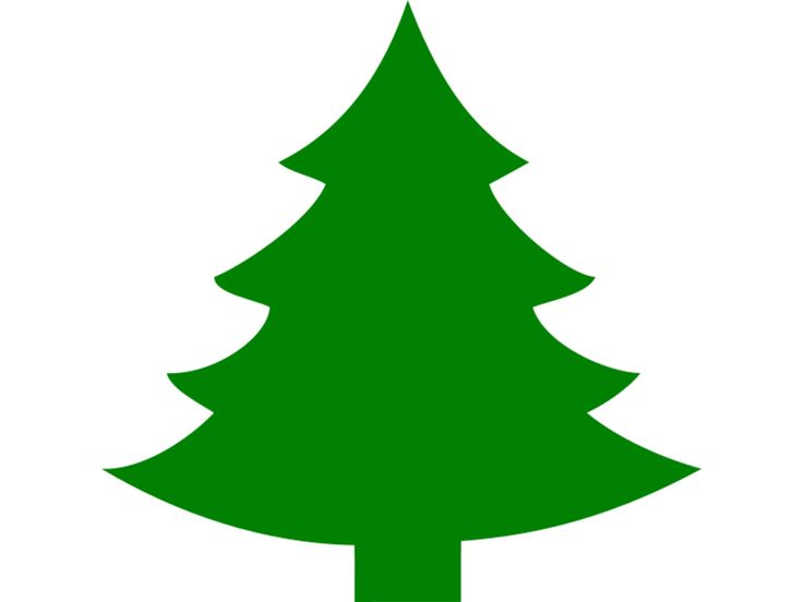 a green christmas tree on a white background