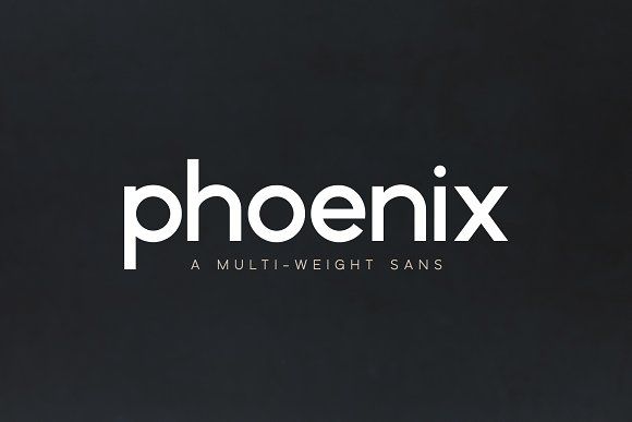 the word phoenix written in white on a black background