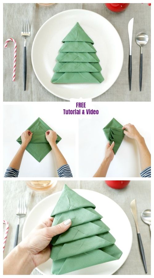 how to make a napkin christmas tree