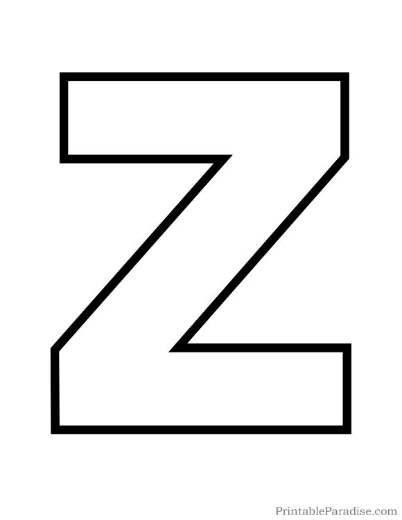 the letter z is shown in black and white with a diagonal line to it's left