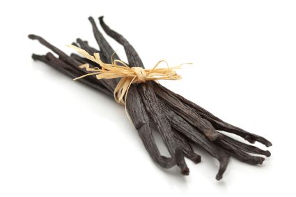 an image of vanilla sticks on white background