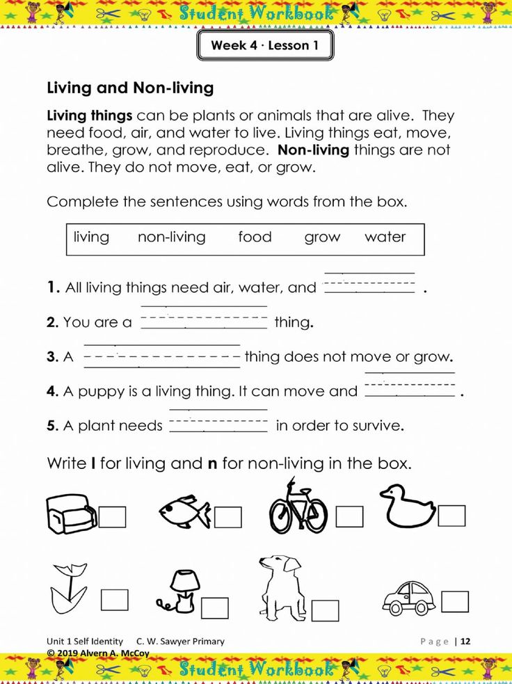 the worksheet for reading and writing words