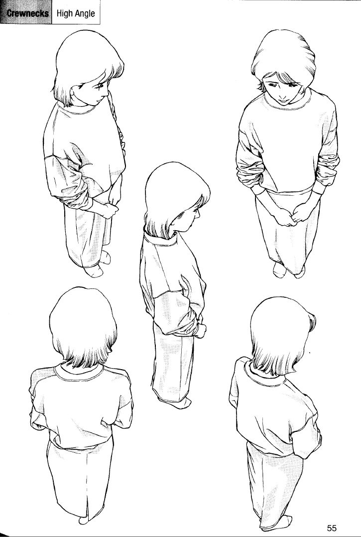 the back and side view of a child's shirt, with four different views