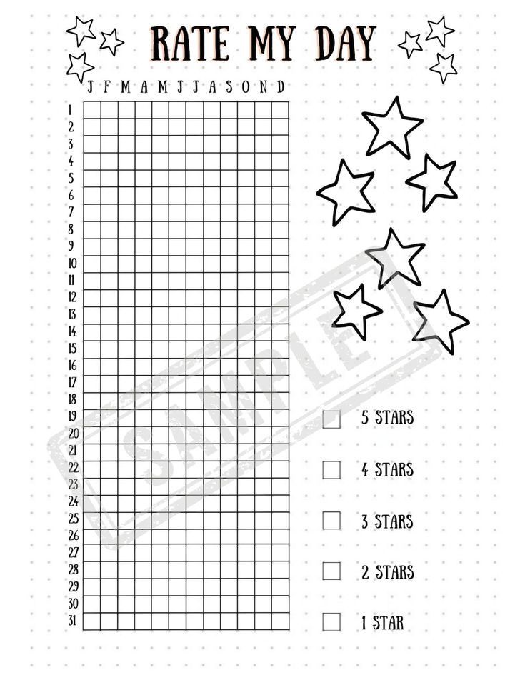 a graph with stars on it and the date my day written in black ink,