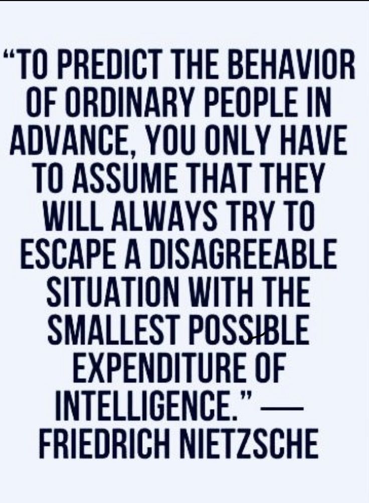 a quote on the subject of an article with black and white text, which reads to predict the behavior of ordinary people in advance you only have to assume that they will always try to escape