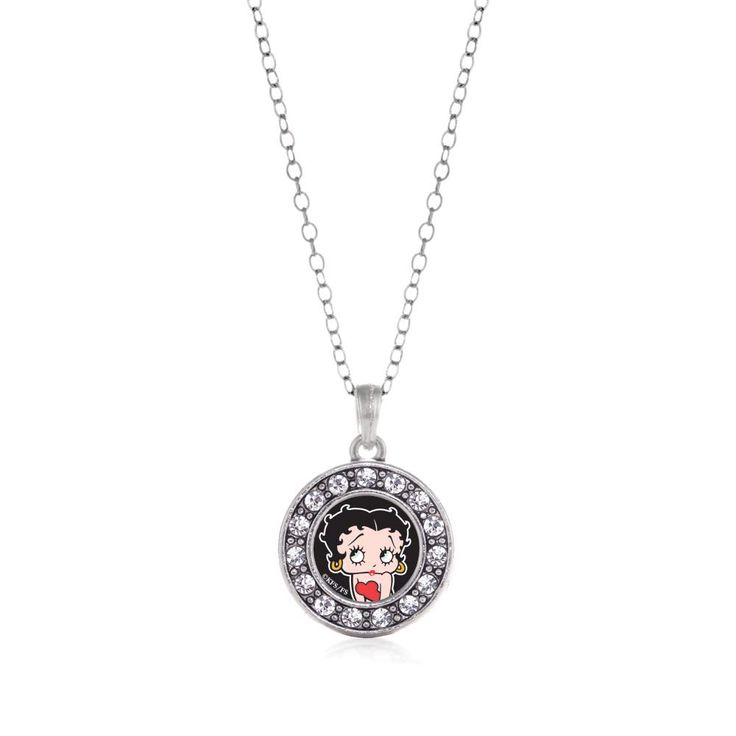 PRICES MAY VARY. PREMIUM QUALITY - Measuring approximately 18 inches in diameter, these charming Betty Boop charms necklace for women boast a high polish sterling silver finish. TIMELESS DESIGN - Featuring an elegant linked chain necklace complimented with a lobster claw clasp, our Betty Boop silver charm pendant necklace make unforgettable jewelry gifts for women. SPARKLING CHARM - This cute silver charm pendant features a circle charm set with sparkling Cubic Zirconia diamonds and measures 1/2 Circle Charm Necklace, Classic Necklace, Cubic Zirconia Jewelry, Matching Jewelry, Charm Pendant Necklace, Circle Pendant, Silver Chain Necklace, Betty Boop, Chain Link Necklace