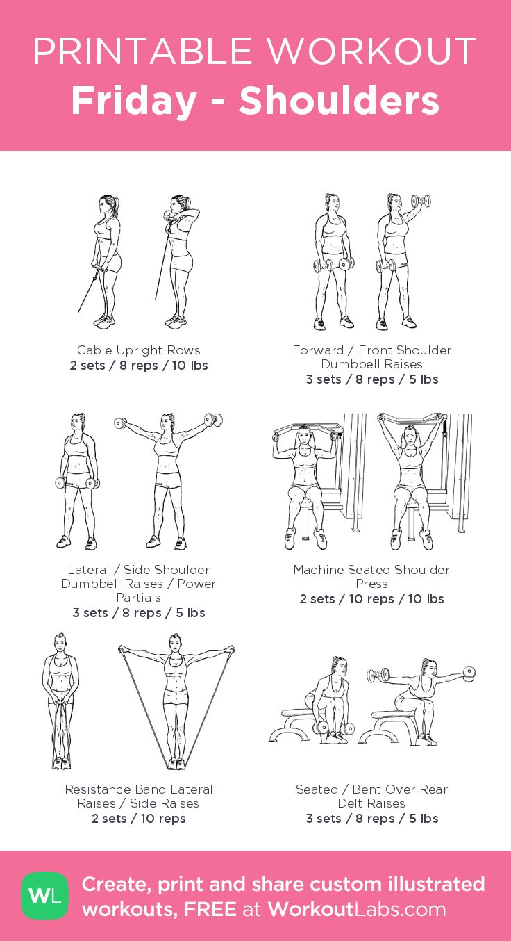 the printable workout guide for women and men