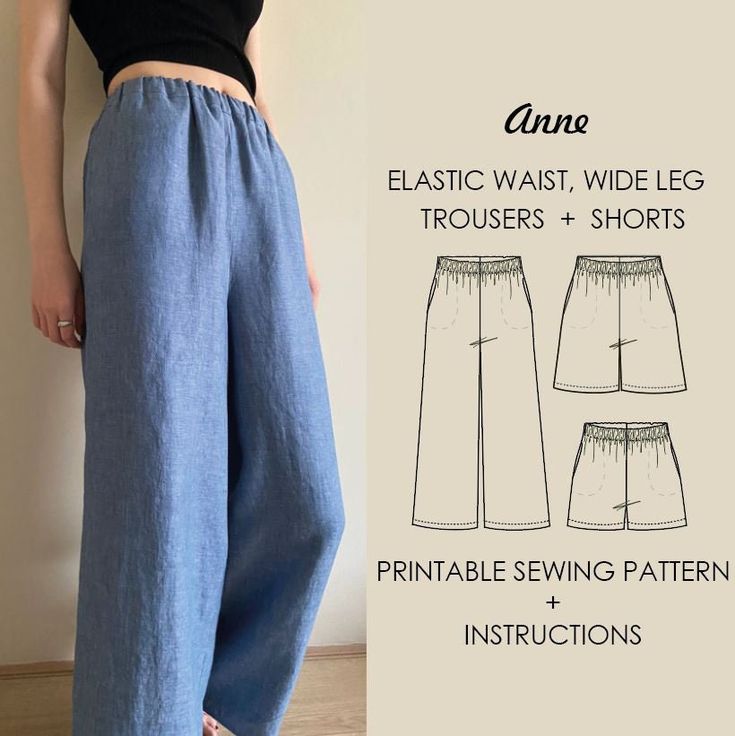 an image of a woman's pants sewing pattern