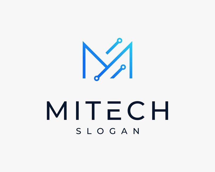 the logo for mitech, a company that is producing high tech products and services