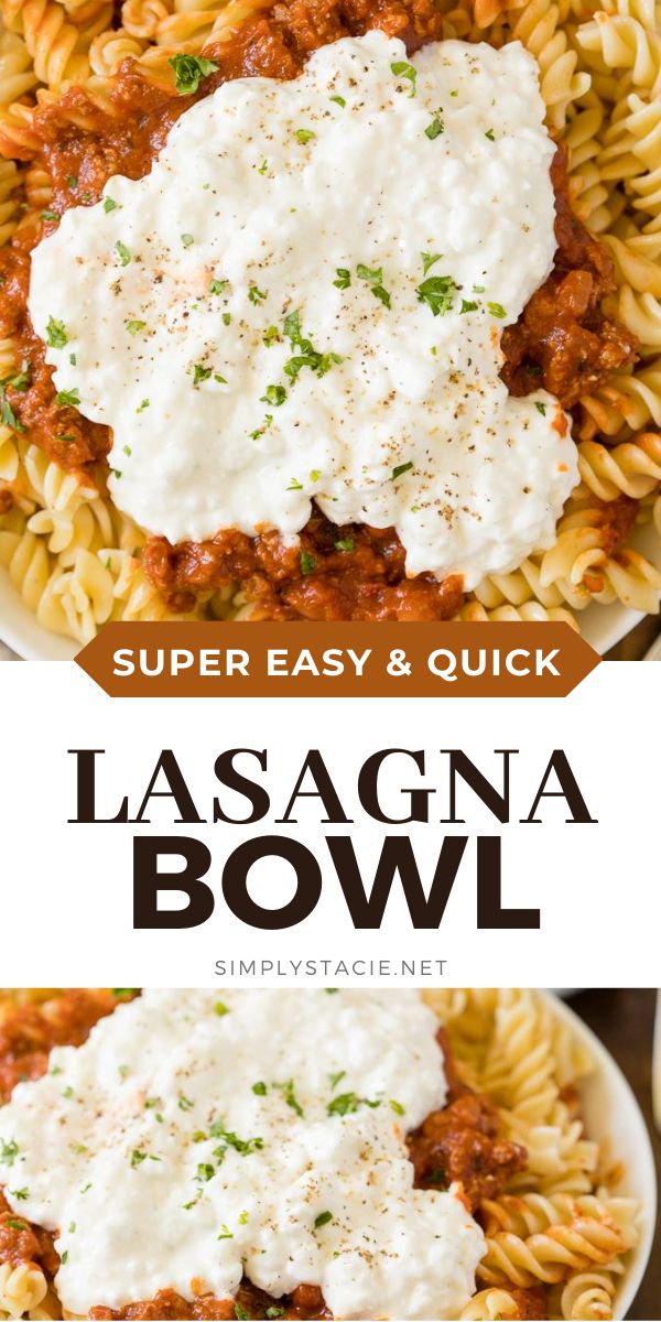 lasagna bowl with cheese and sauce in it is the perfect dinner for two