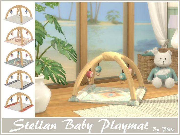 there is a baby play mat in the room