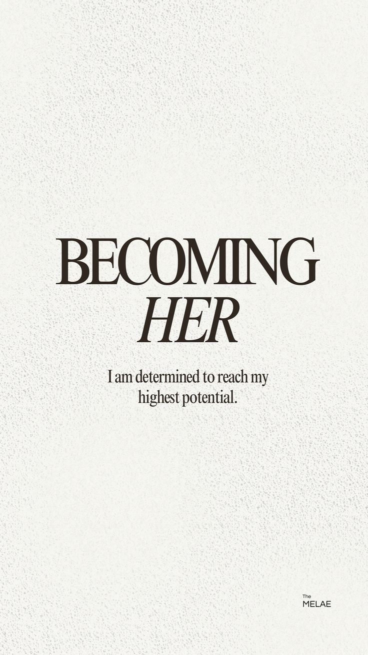 a book cover with the words becoming her written in black and white on top of it