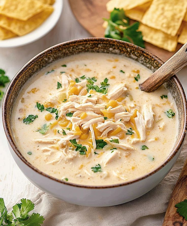 The Best Creamy White Chicken Chili Recipe White Chicken Chili Heavy Cream, Small Batch White Chicken Chili, White Chicken Chili With Sour Cream, White Chicken Chili Without Corn, Beanless Chicken Chili Recipe, White Chicken Chili Award Winning, White Bean Chicken Tortilla Soup, The G.o.a.t. Widowmaker White Chicken Chili, Best White Chicken Chili Recipe Crockpot