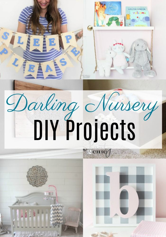 a collage of photos with the words dealing nursery diy projects